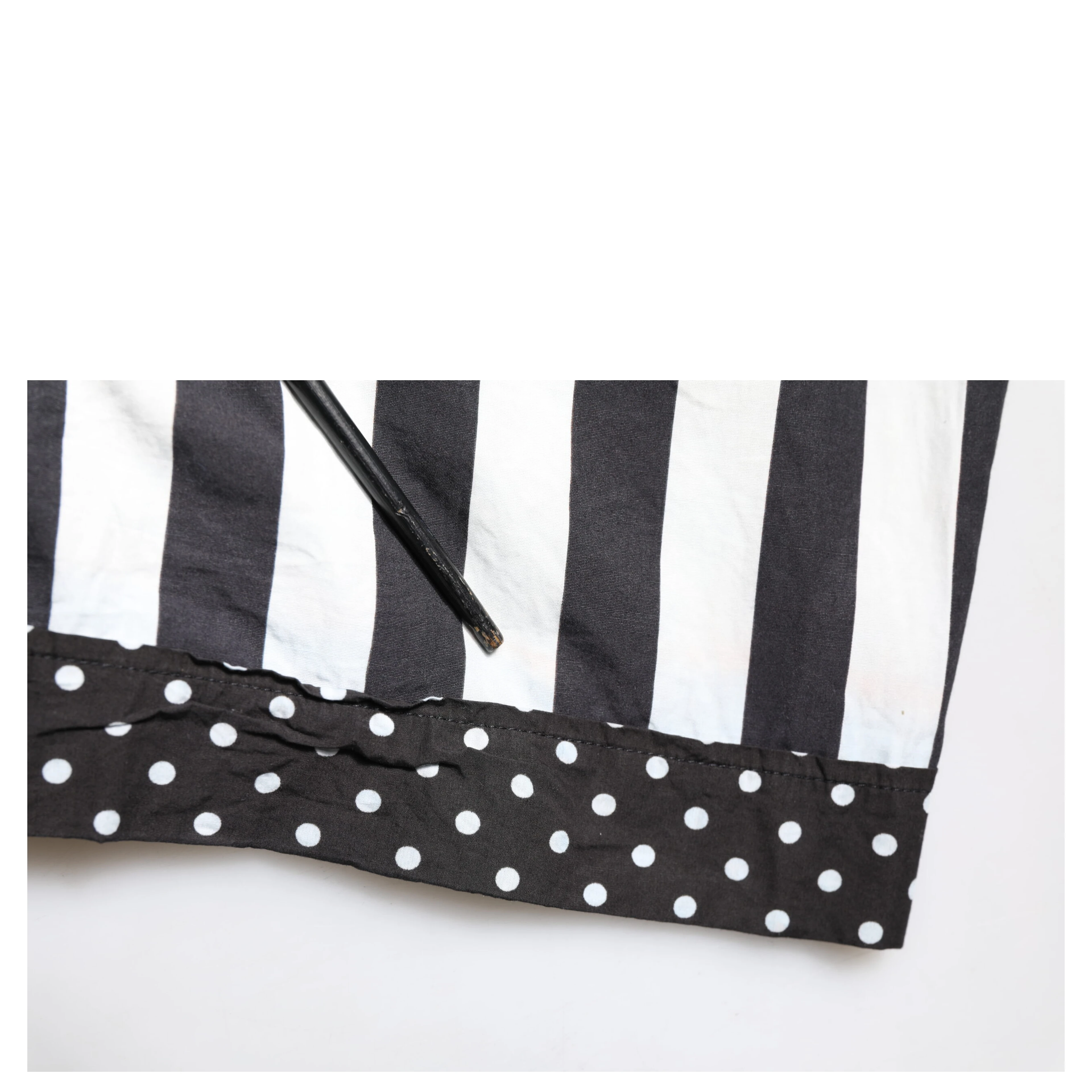 Black White Stripe Button Down Casual Shirt
