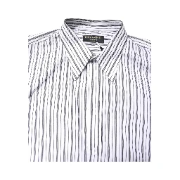 White Black Stripe Button Down Casual Shirt