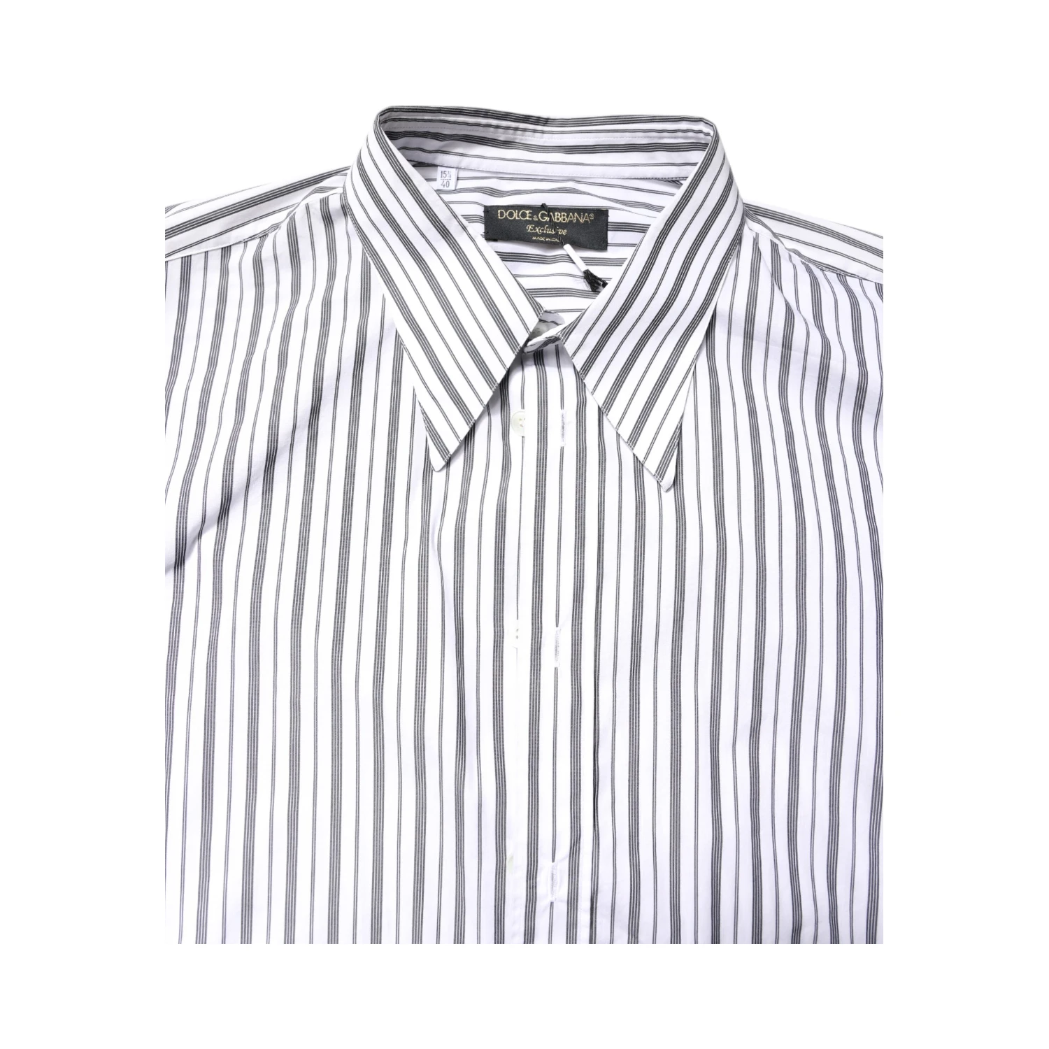 White Black Stripe Button Down Casual Shirt