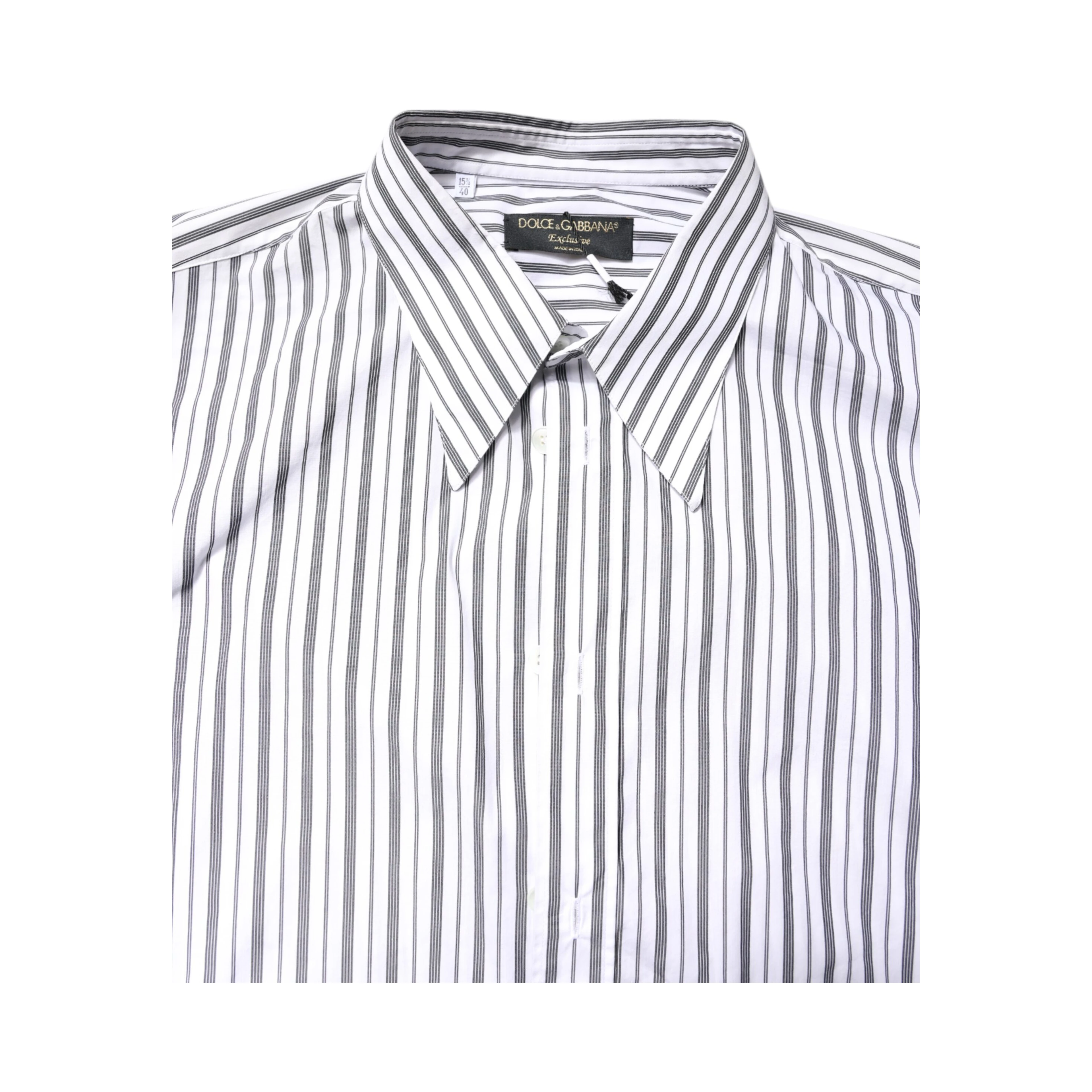 White Black Stripe Button Down Casual Shirt