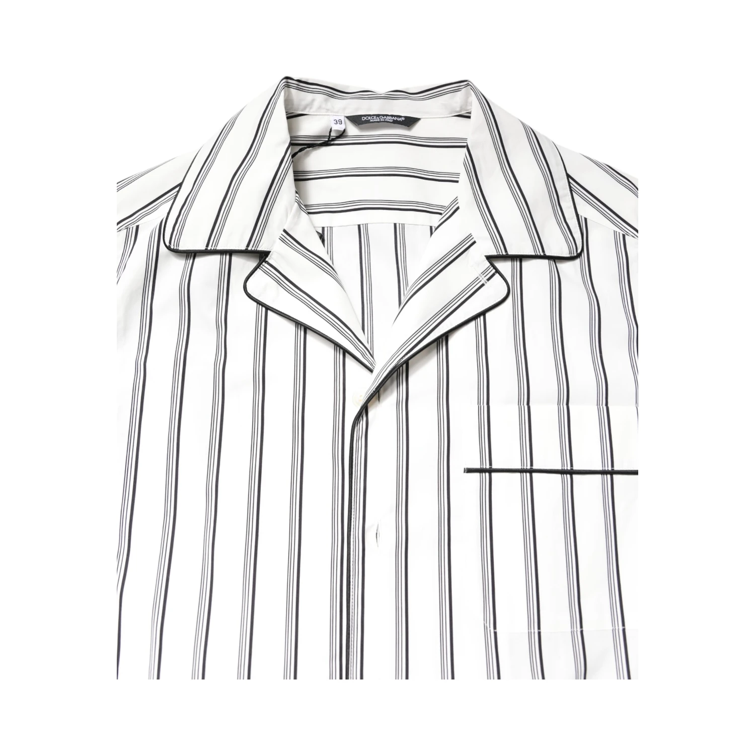 White Stripes Lounge Pajama Sleepwear Shirt
