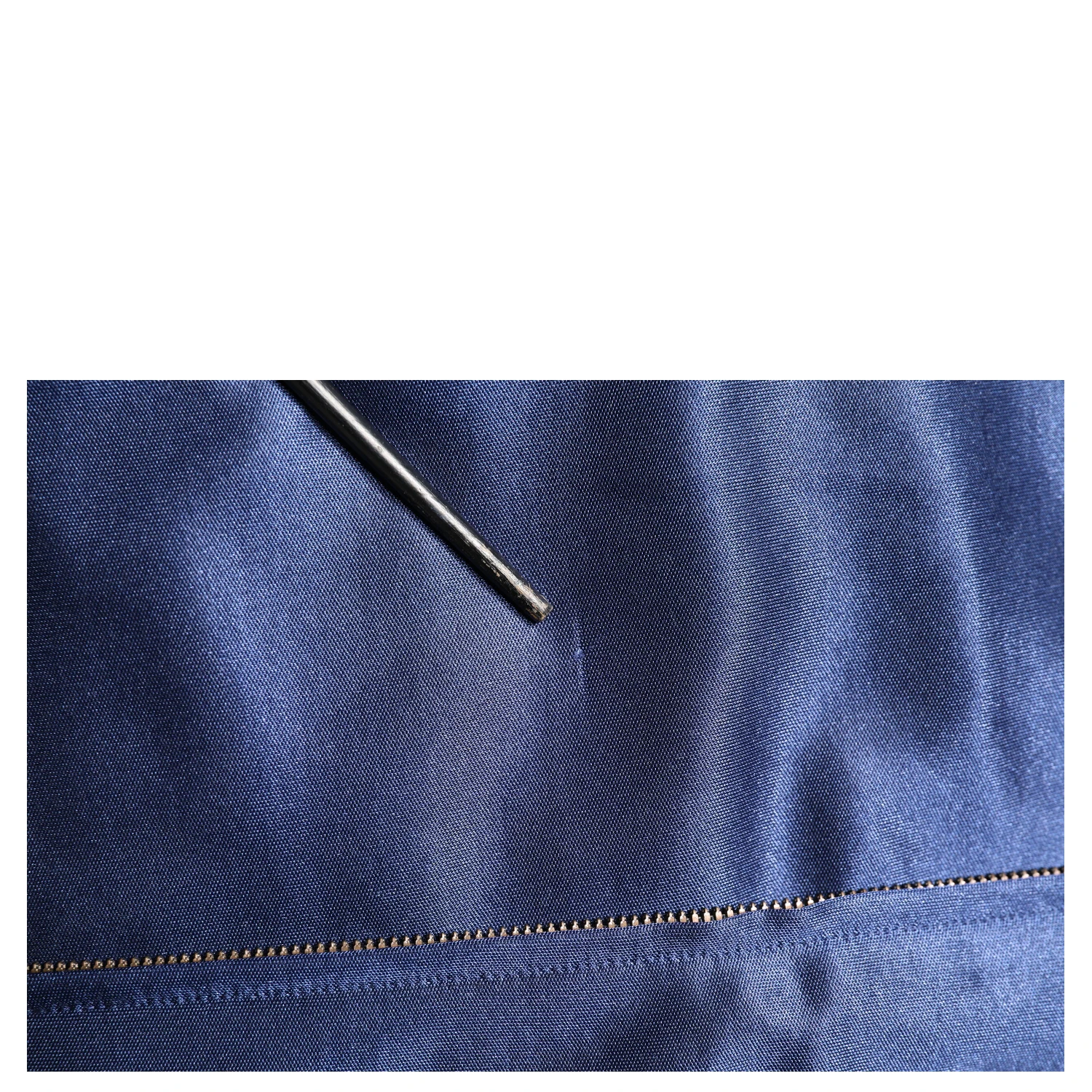 Blue Nylon Logo Patch Men Bomber Sweater