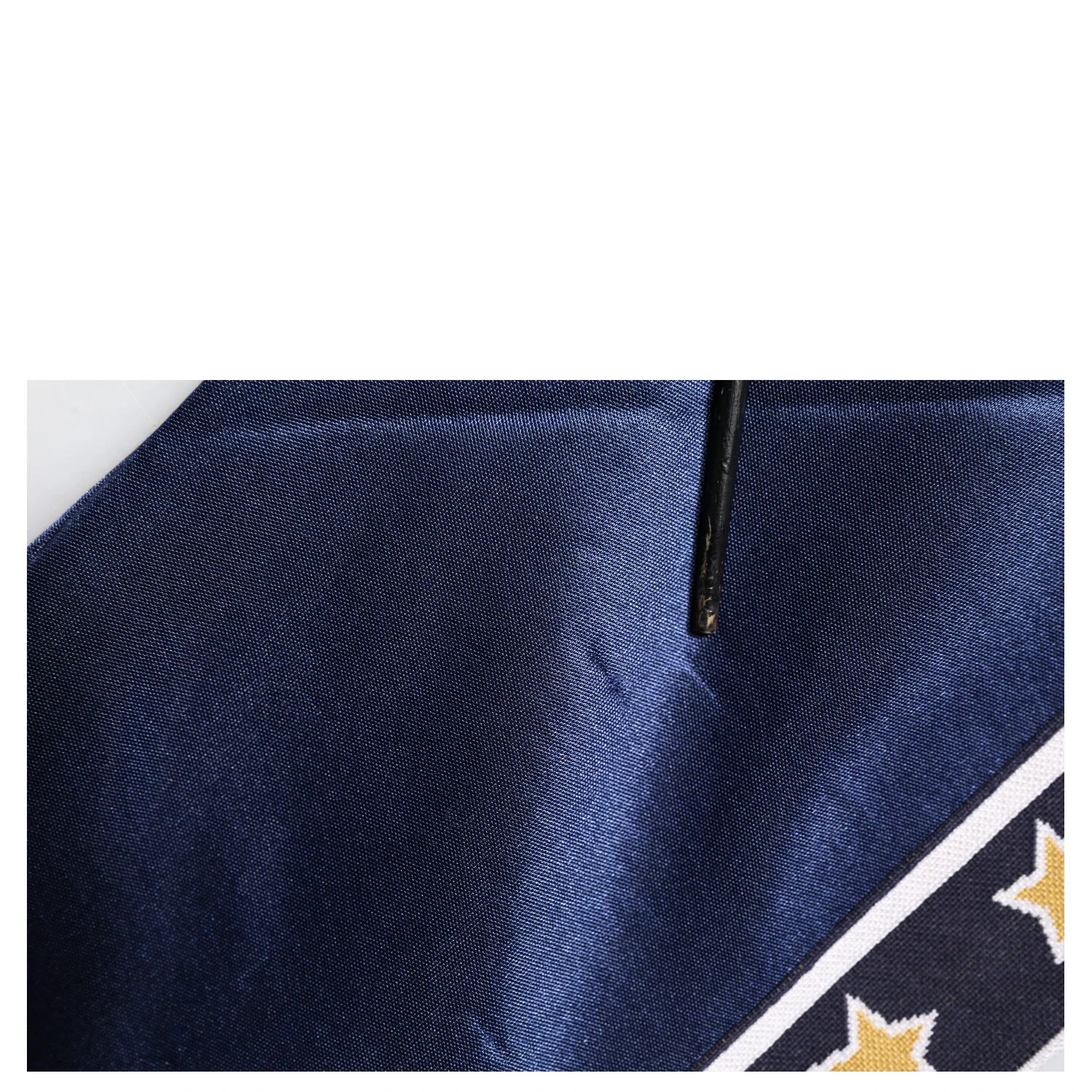 Blue Nylon Logo Patch Men Bomber Sweater