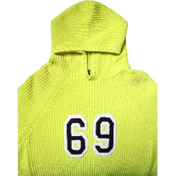 Green 69 Knit Hooded Men Pullover Sweater