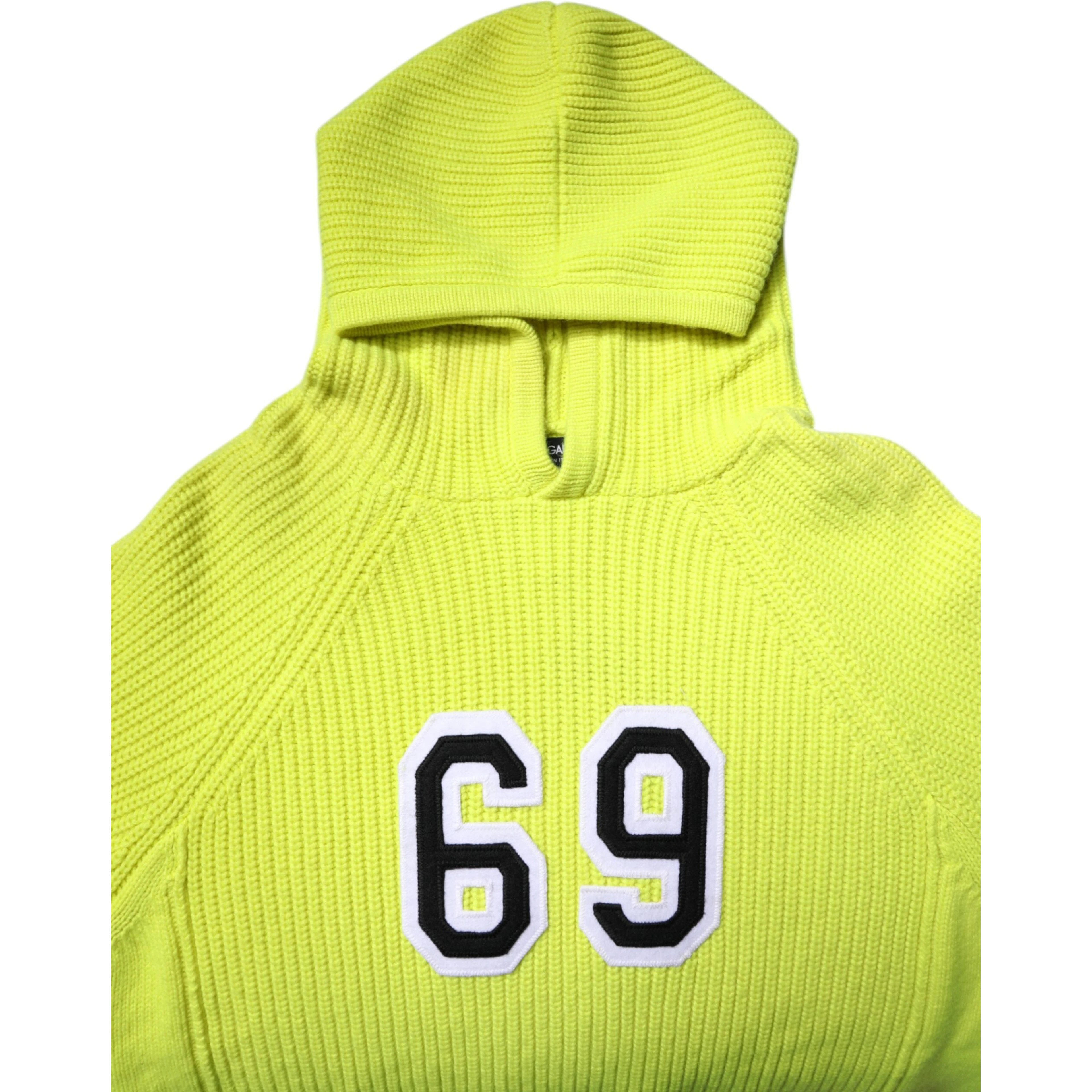 Green 69 Knit Hooded Men Pullover Sweater