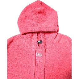 Red Cotton Knit Hooded Men Pullover Sweater