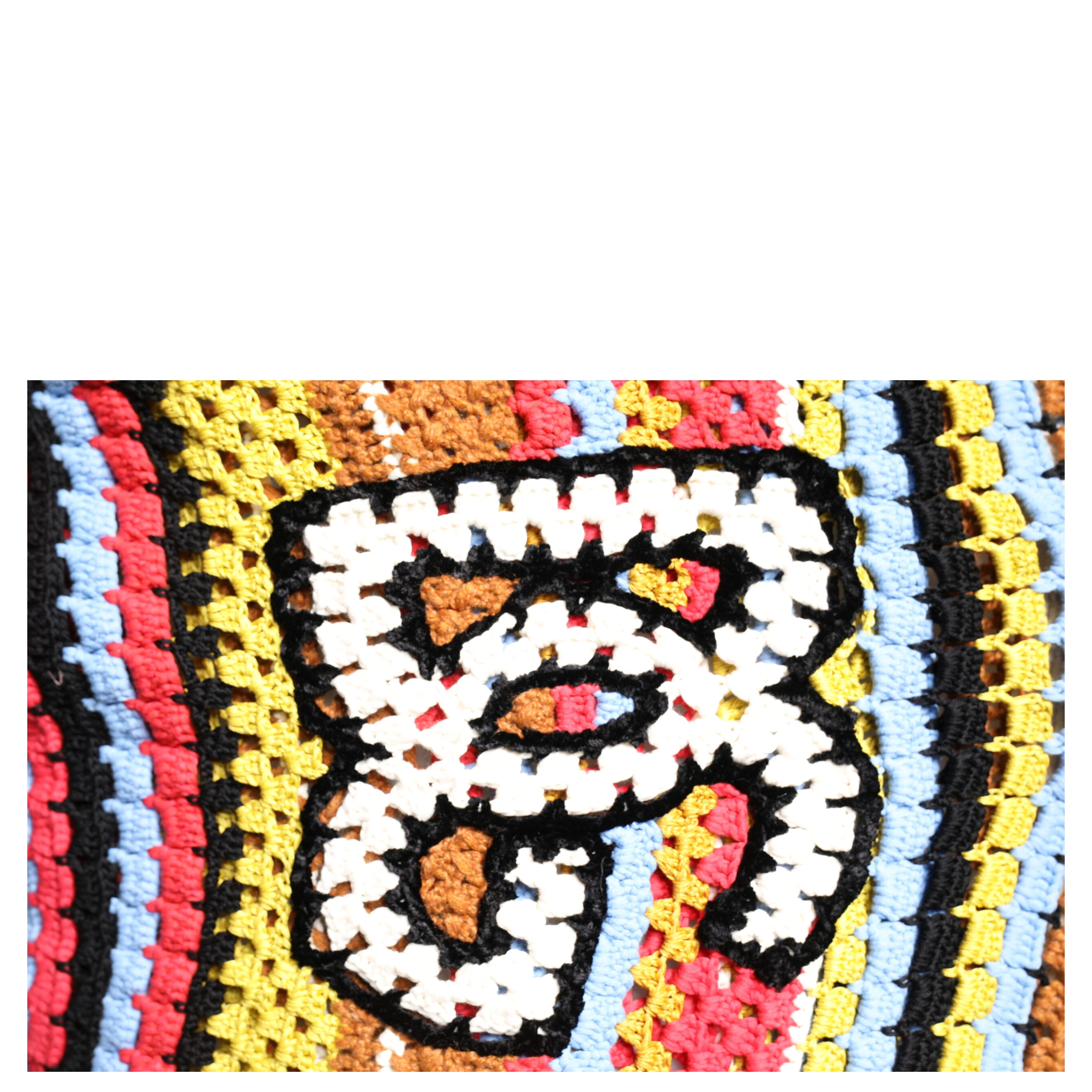 Multicolor Cotton Hooded Pullover Sweater