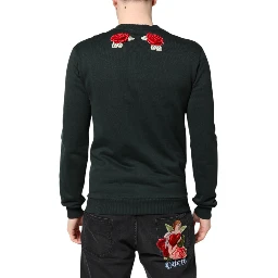 Black Sequined Embellished Pullover Sweater