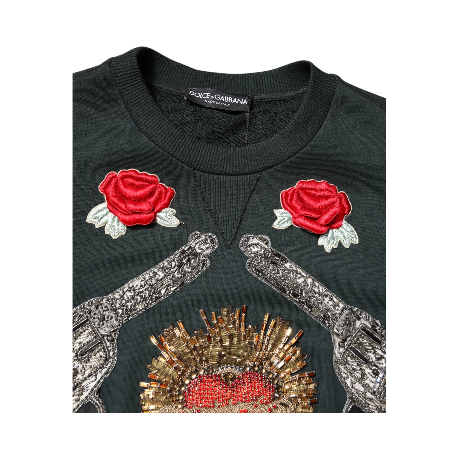 Black Sequined Embellished Pullover Sweater