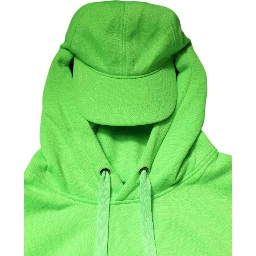 Green Polyester Hooded Sportswear Vest Sweater