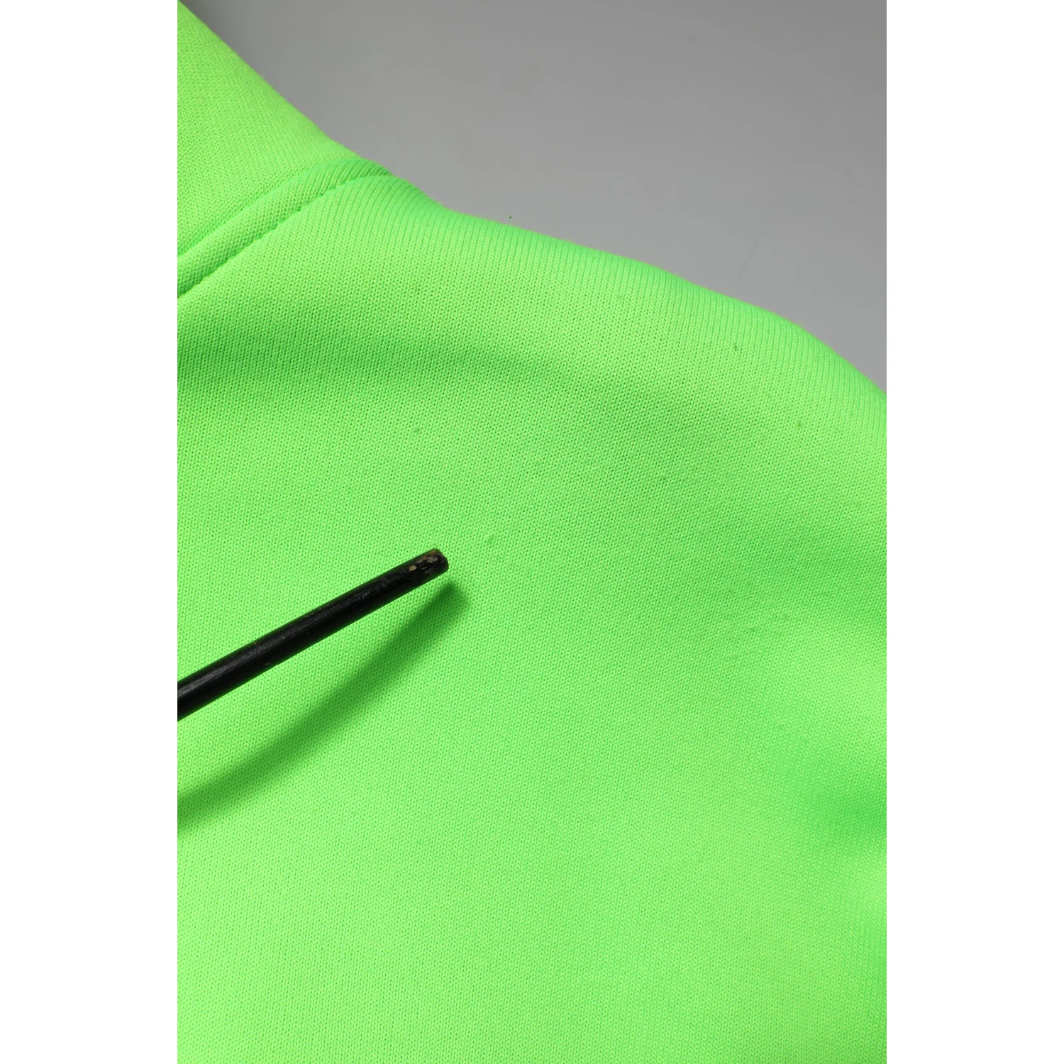 Green Polyester Hooded Sportswear Vest Sweater
