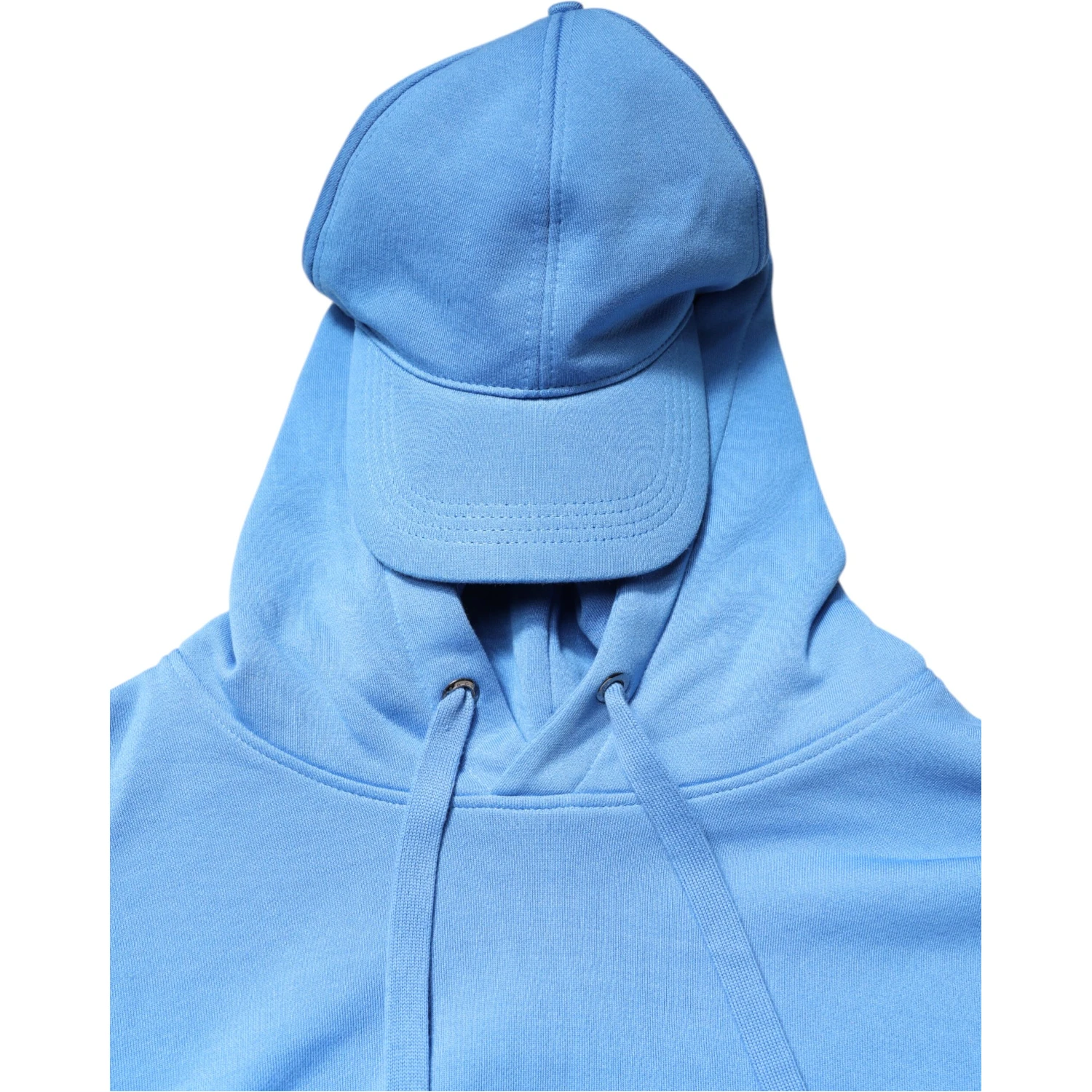 Blue Cotton Hooded Men Sportswear Vest Sweater