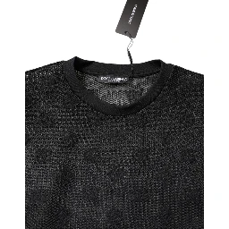 Black See Through Logo Short Sleeves T-shirt