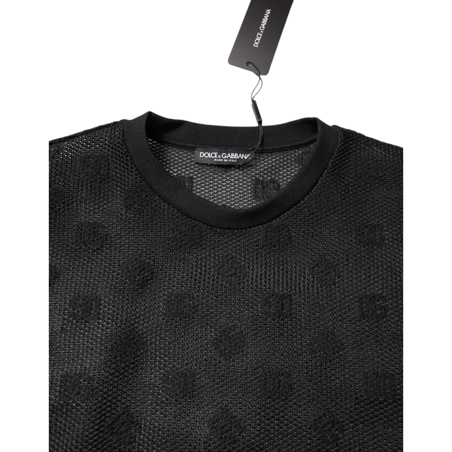 Black See Through Logo Short Sleeves T-shirt