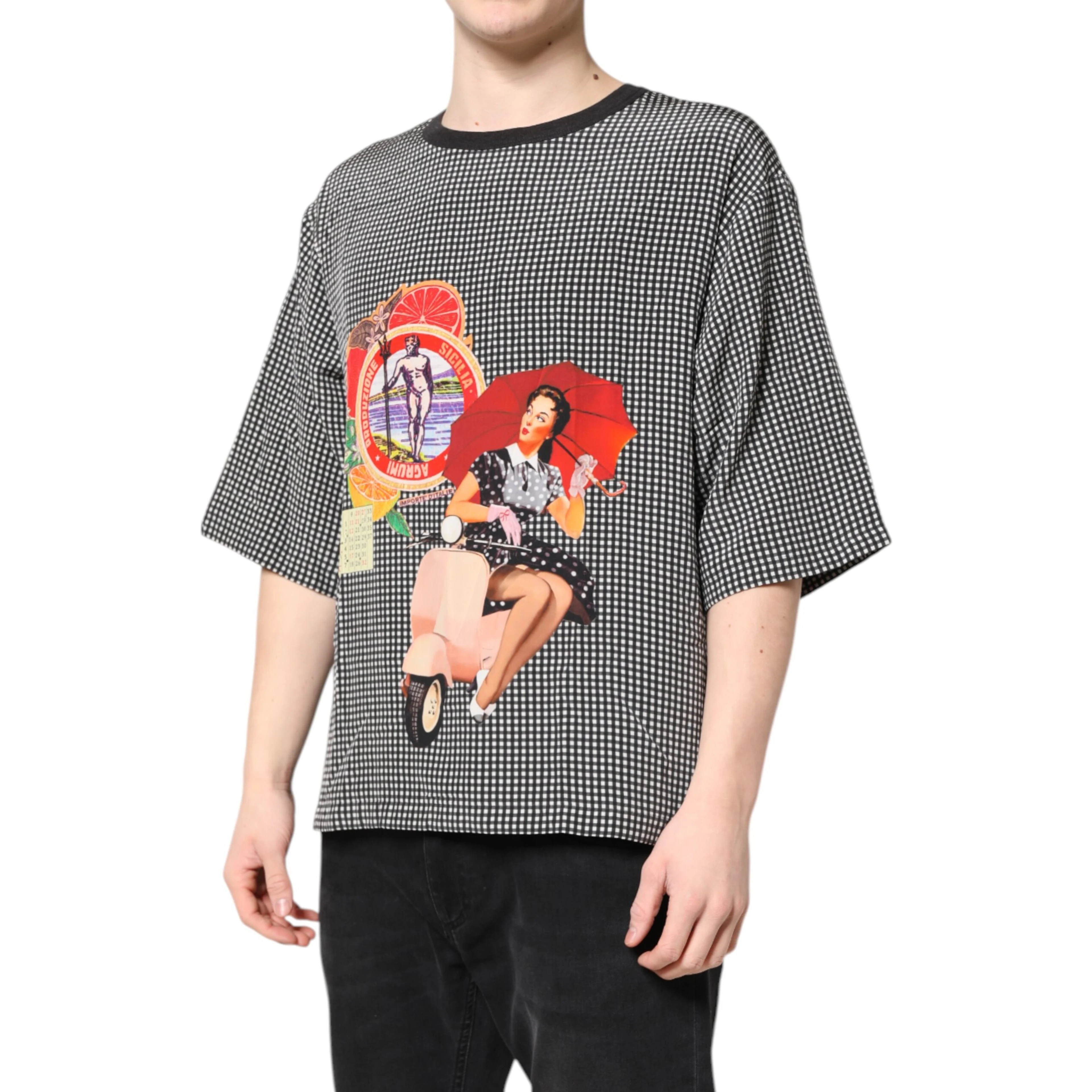 Black Graphic Print Short Sleeve T-shirt