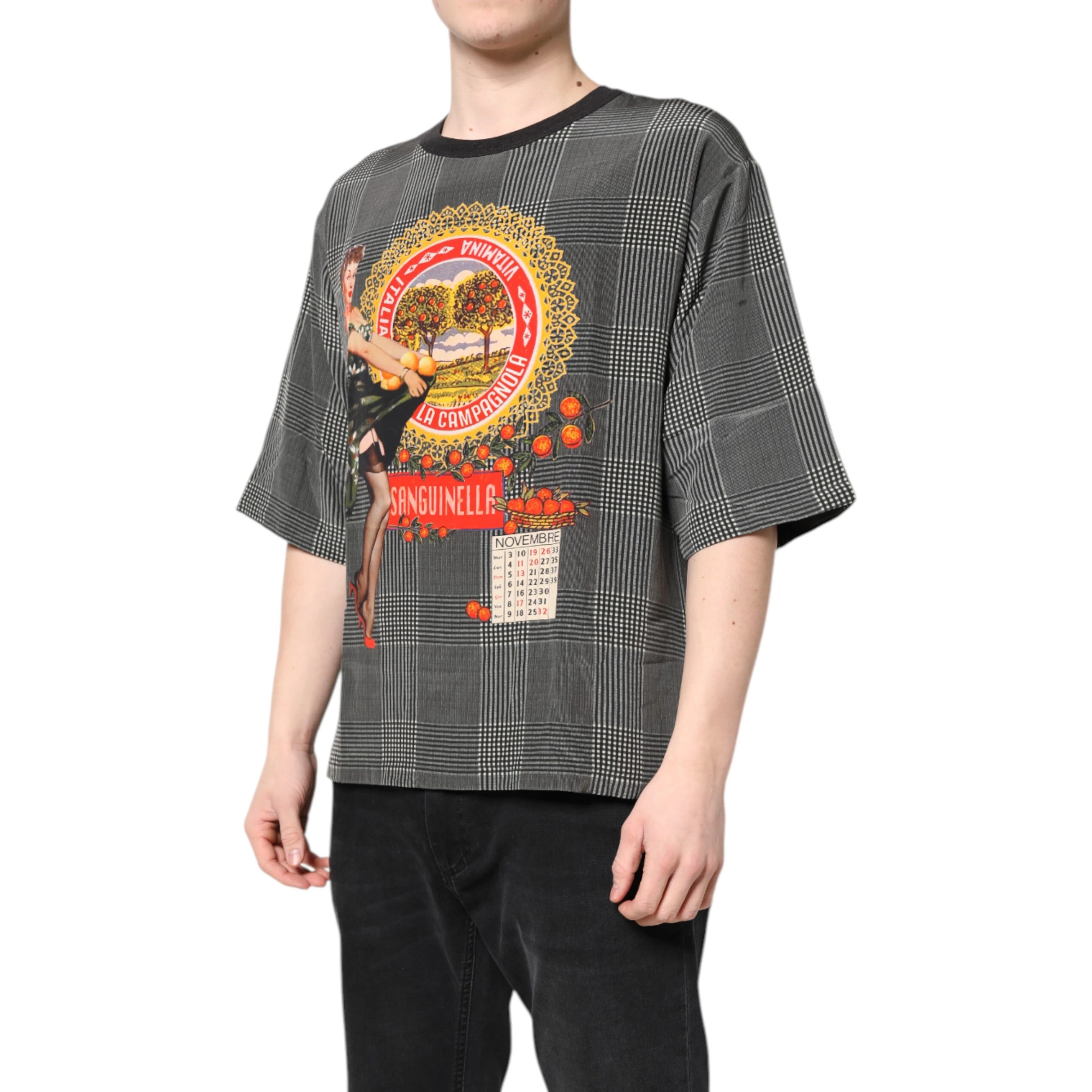 Black White Graphic Print Short Sleeve T-shirt
