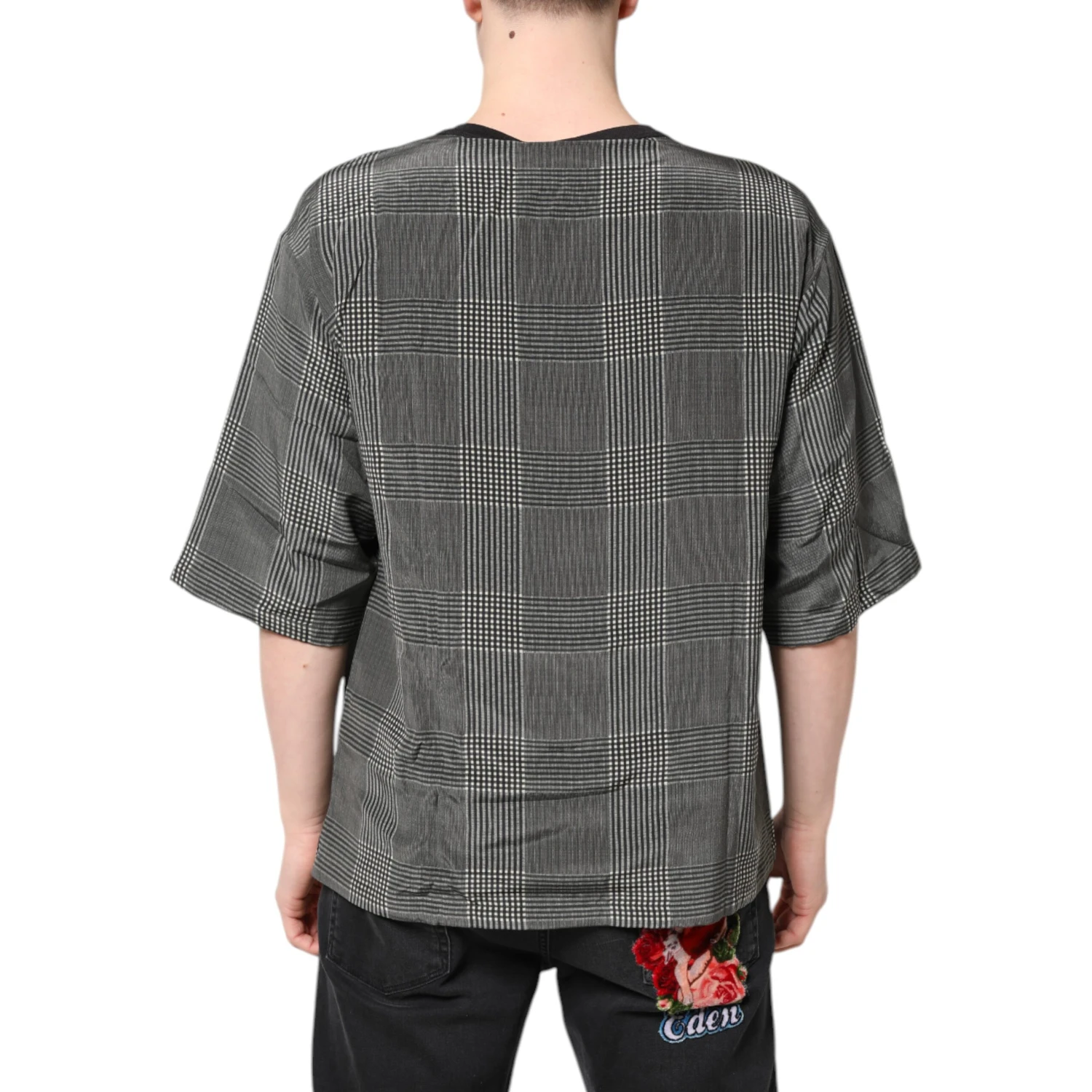 Black White Graphic Print Short Sleeve T-shirt