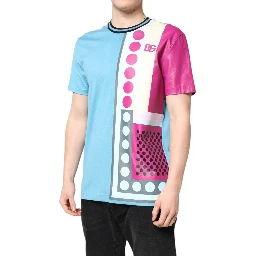Multicolor Printed Logo Short Sleeve T-shirt