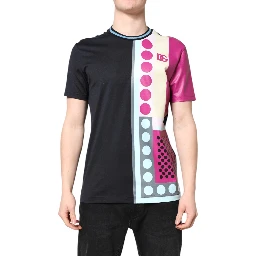 Multicolor Printed Logo Short Sleeve T-shirt