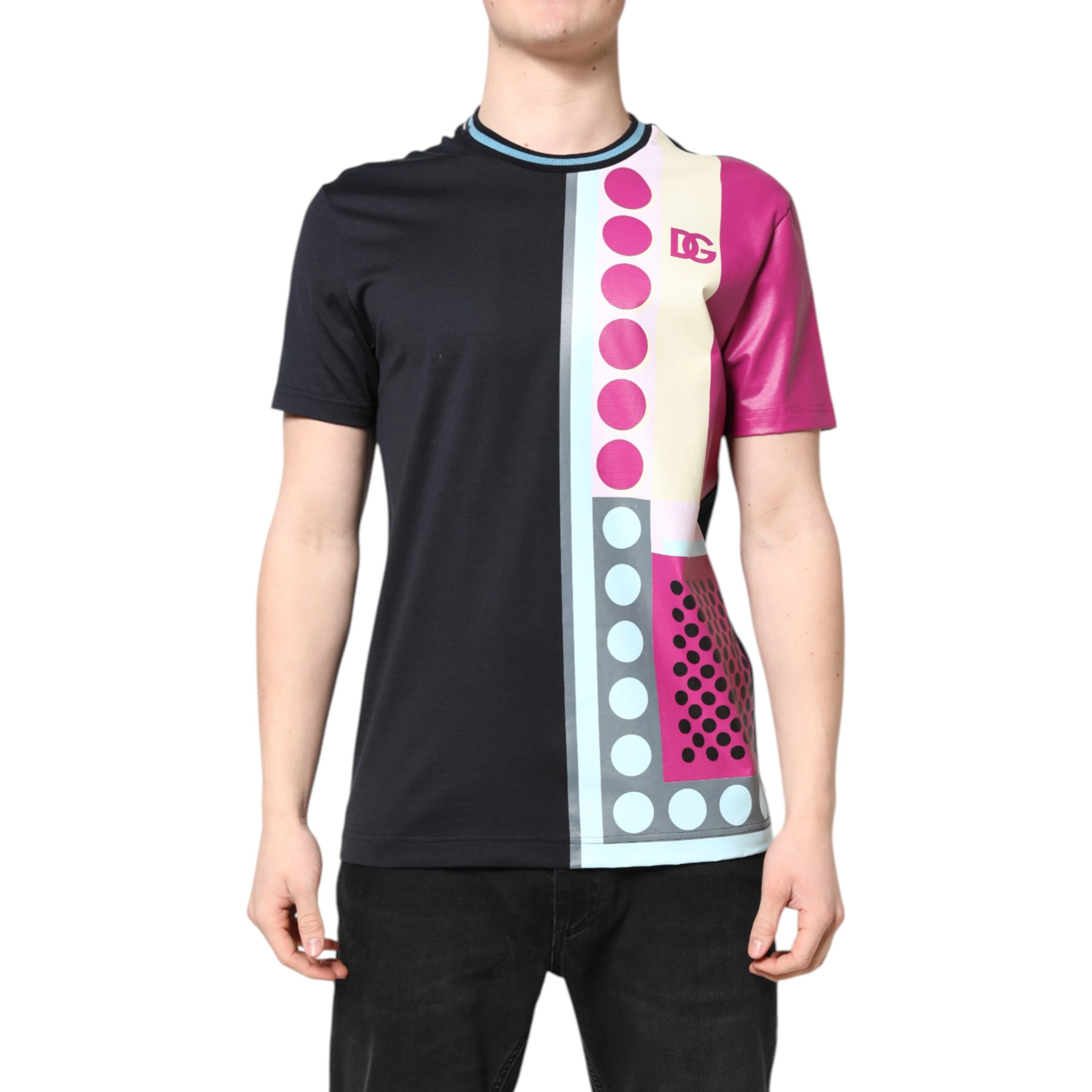 Multicolor Printed Logo Short Sleeve T-shirt