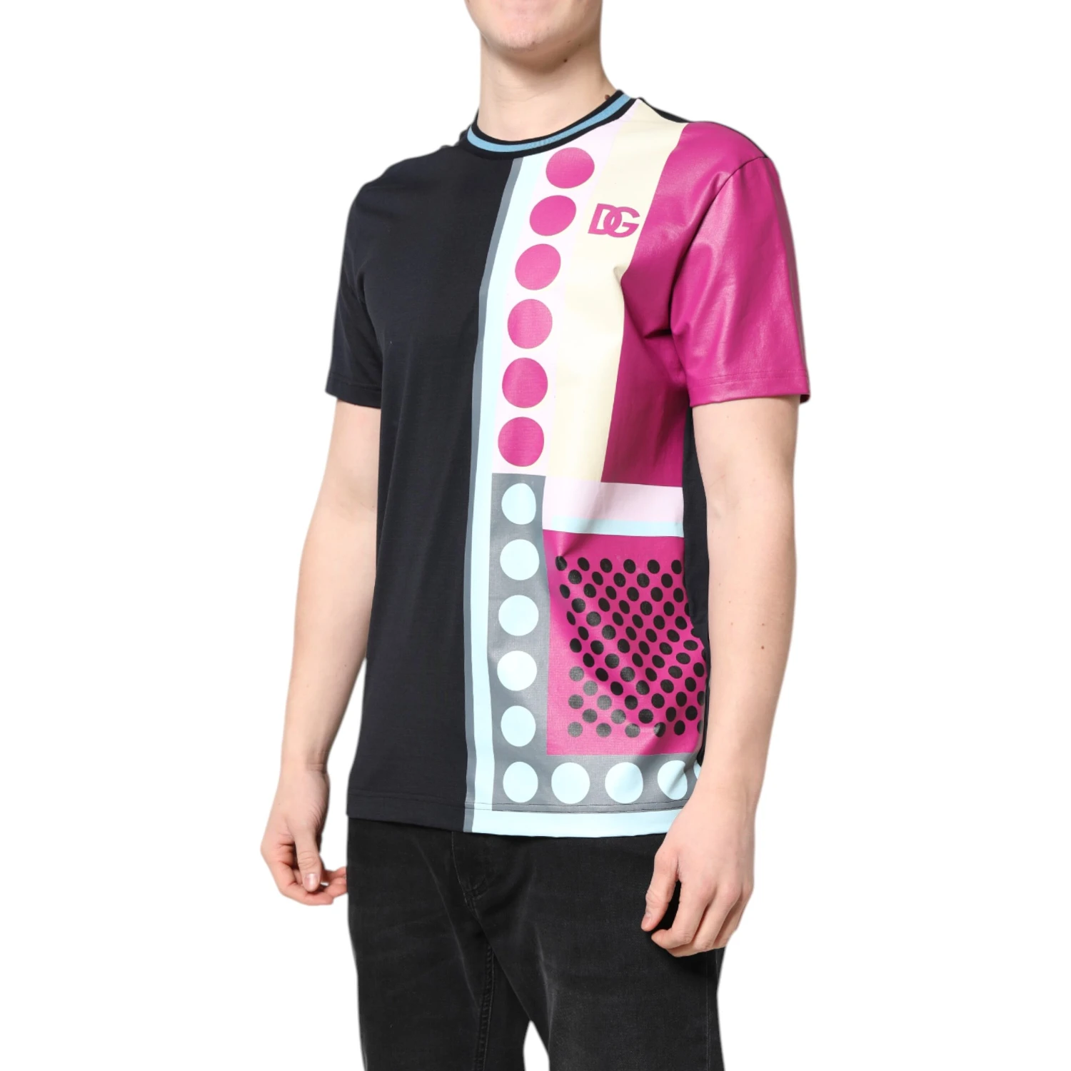 Multicolor Printed Logo Short Sleeve T-shirt
