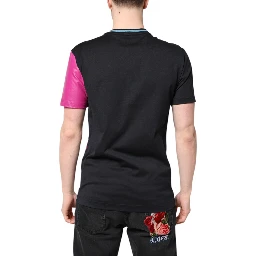 Multicolor Printed Logo Short Sleeve T-shirt