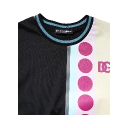 Multicolor Printed Logo Short Sleeve T-shirt