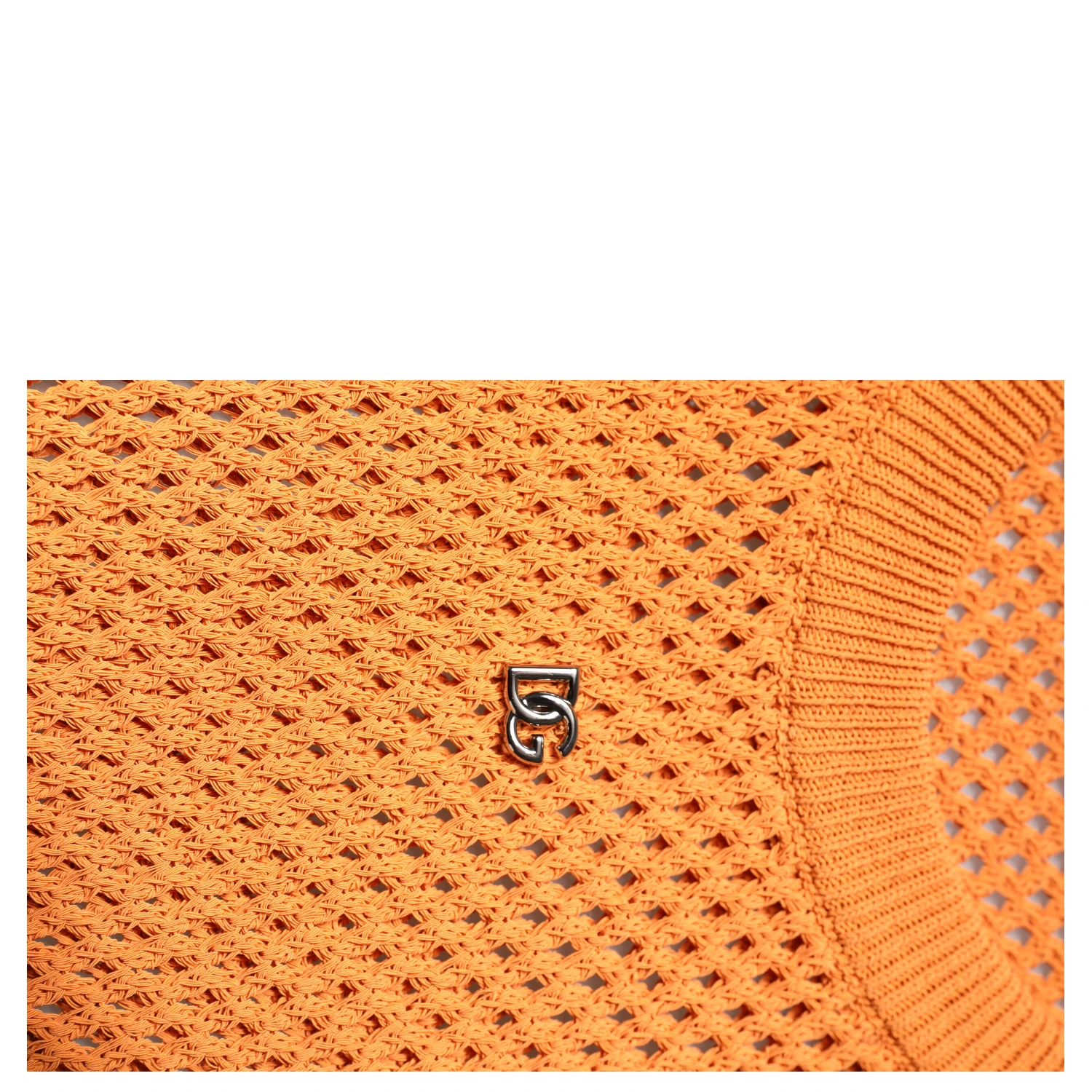 Orange Cashmere Round Neck Sleeveless T-shirt