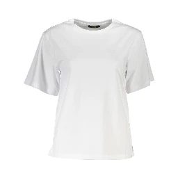 White Cotton Women T-Shirt