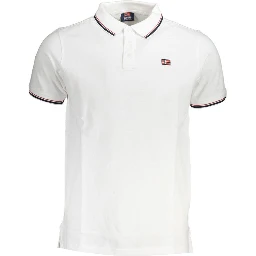 White Cotton Men Polo Shirt