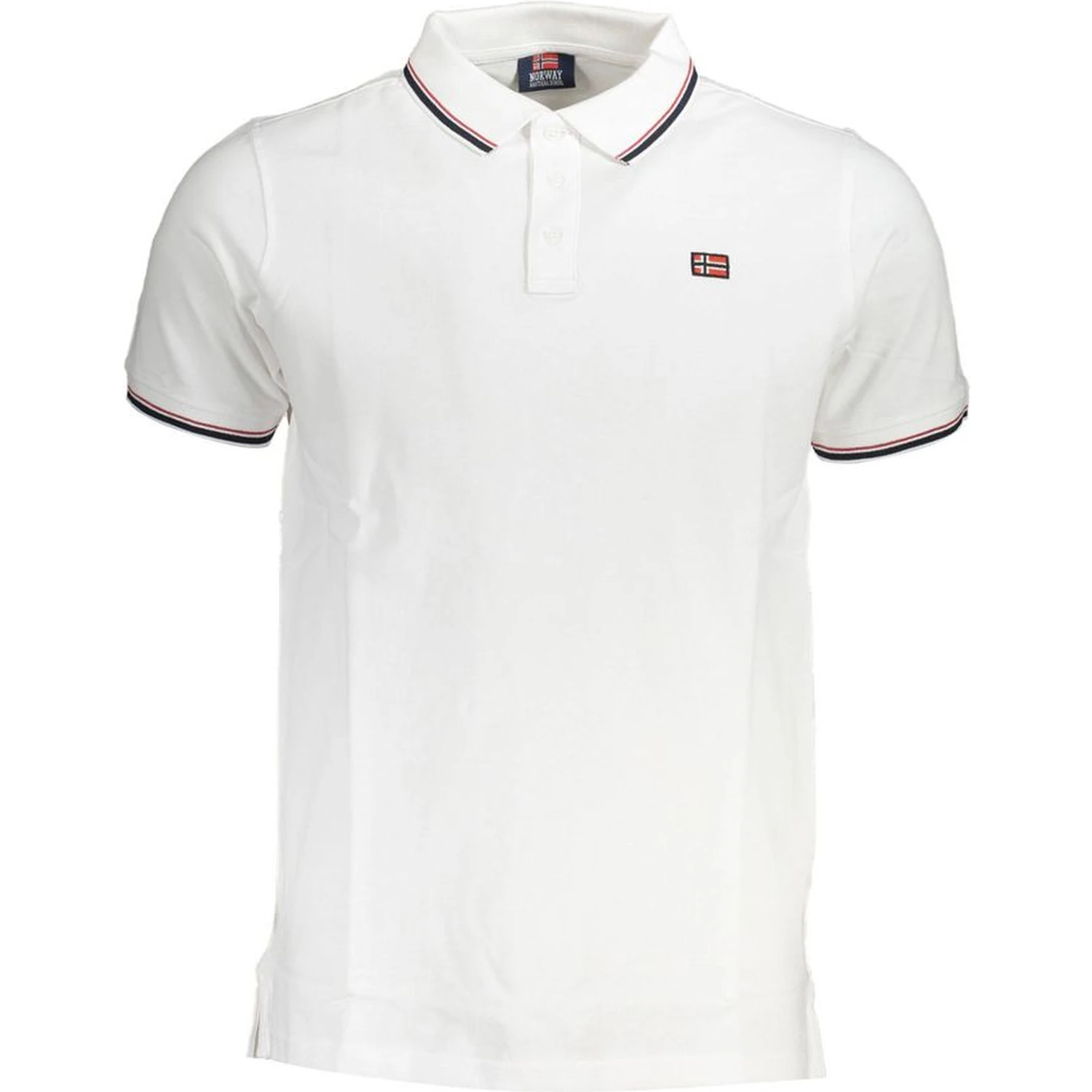 White Cotton Men Polo Shirt