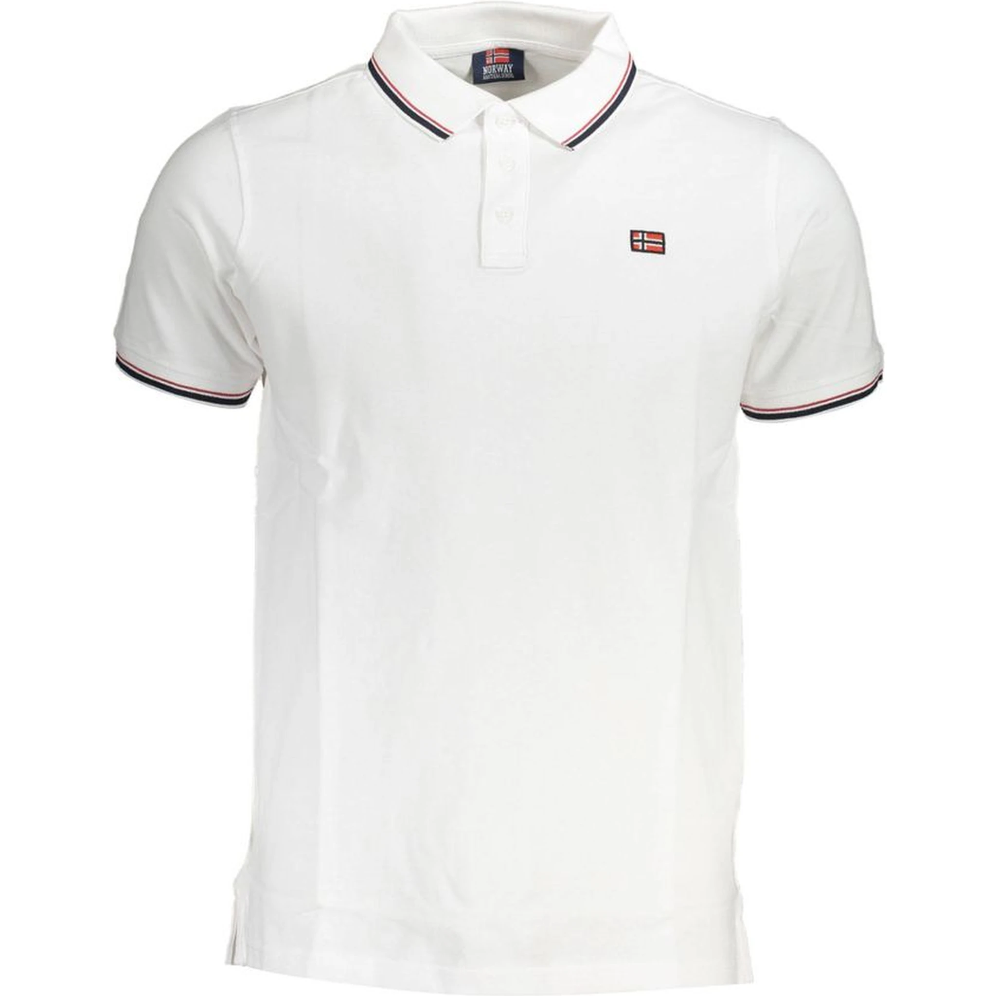 White Cotton Men Polo Shirt