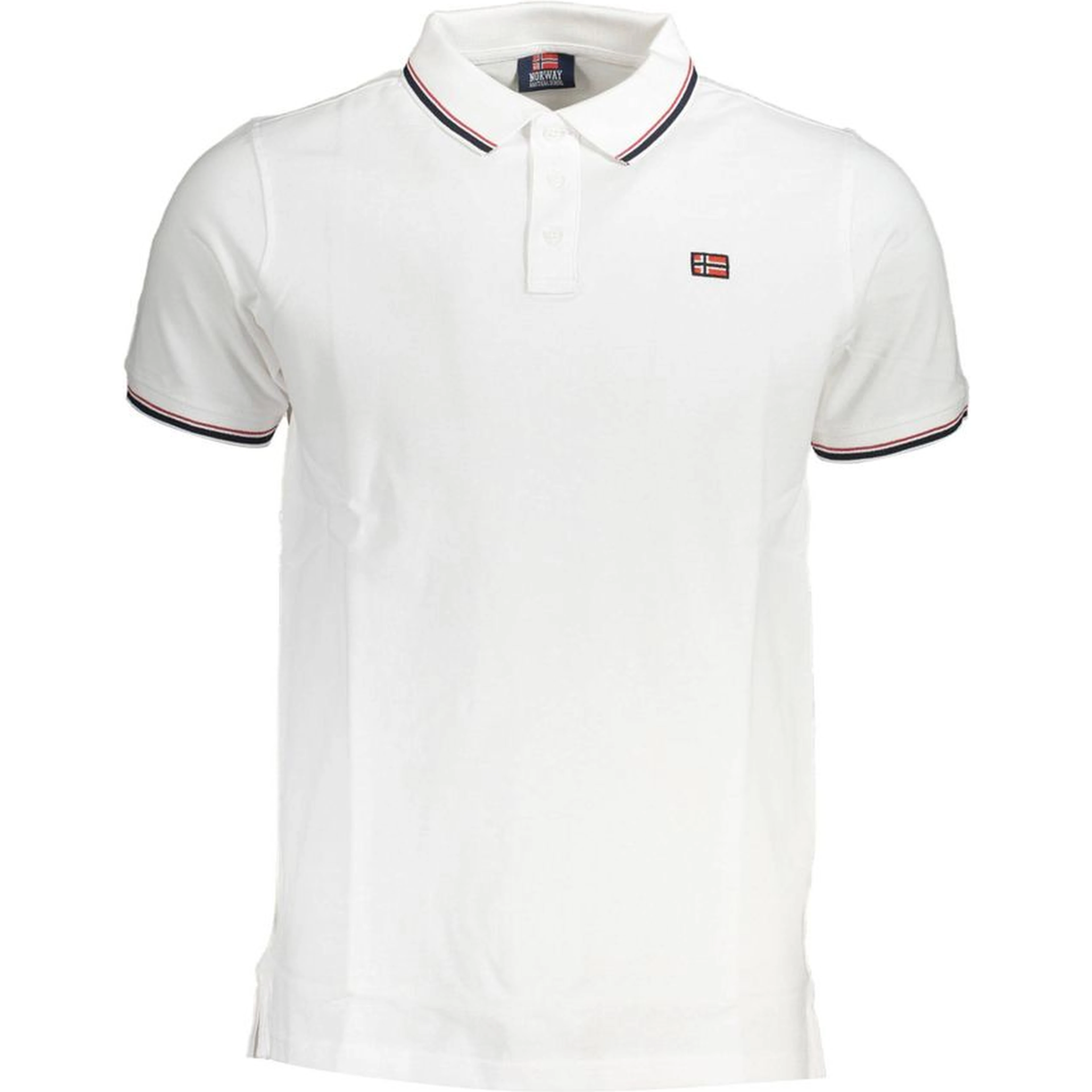 White Cotton Men Polo Shirt