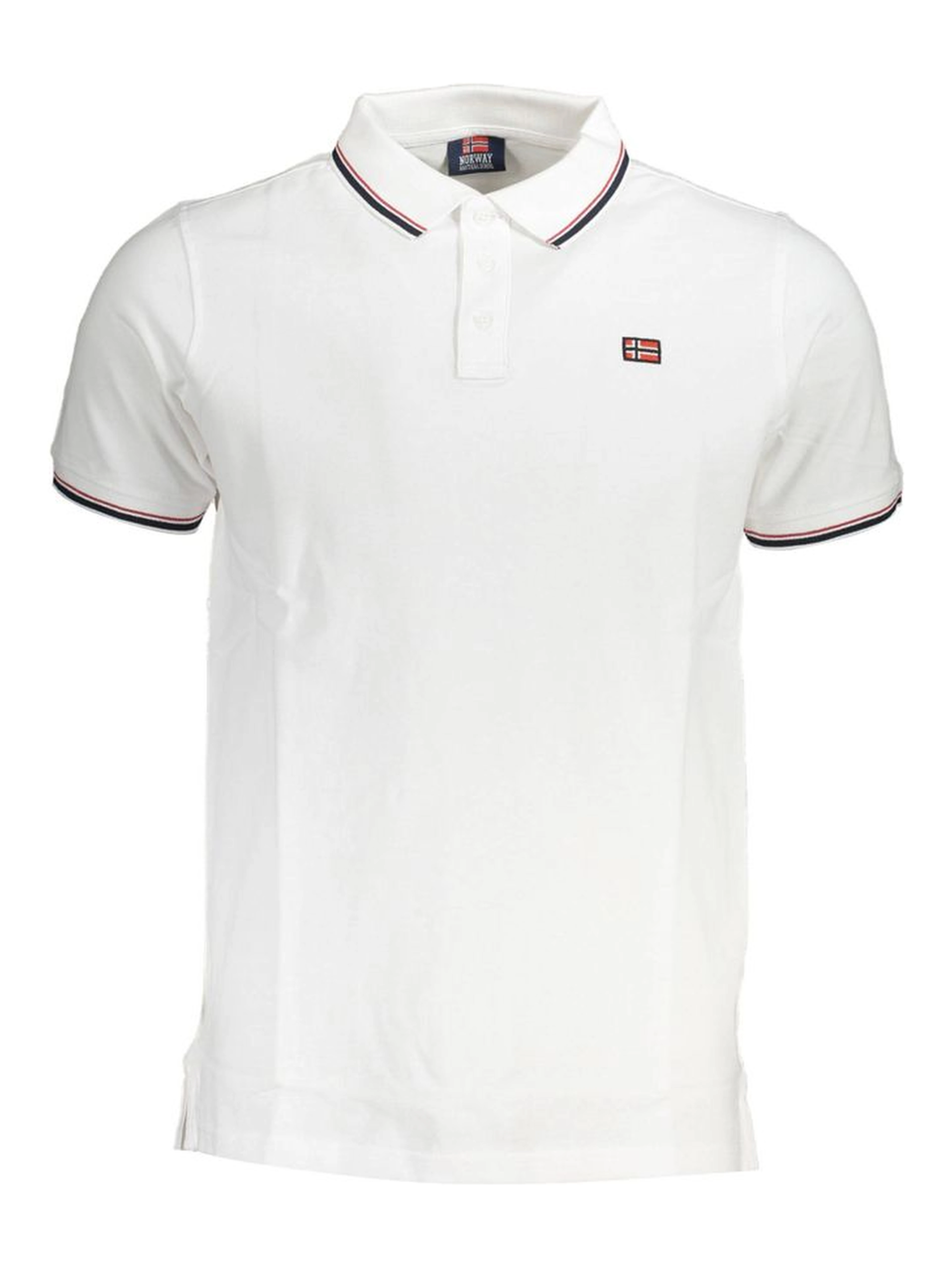 White Cotton Men Polo Shirt