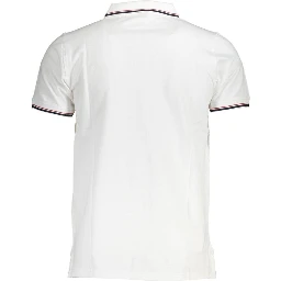 White Cotton Men Polo Shirt