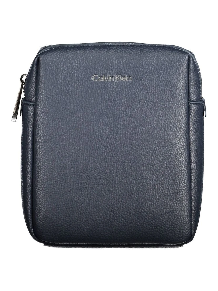Blue Polyester Men Shoulder Bag
