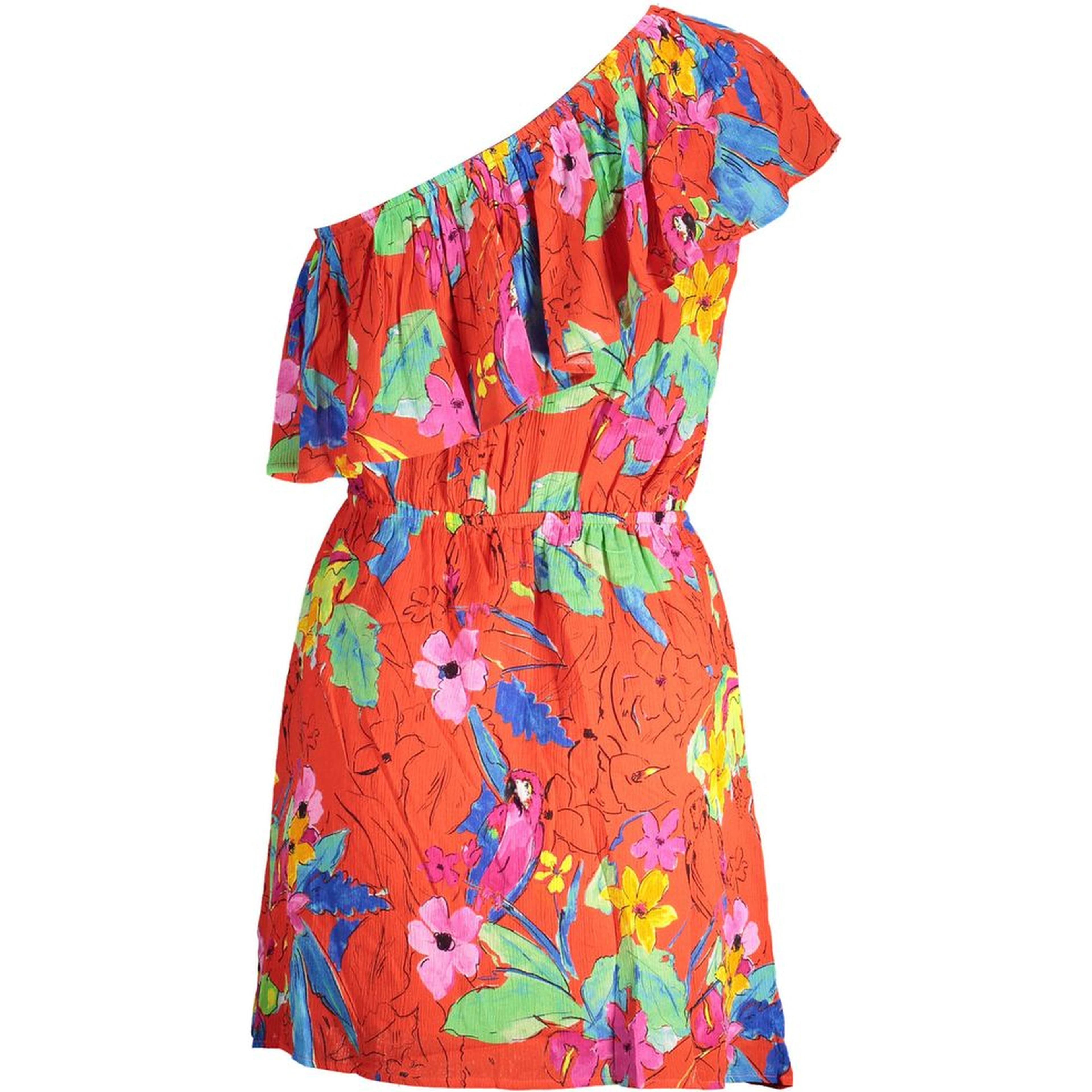 Red Viscose Women Dress