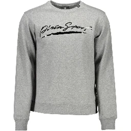 Gray Cotton Men Sweater