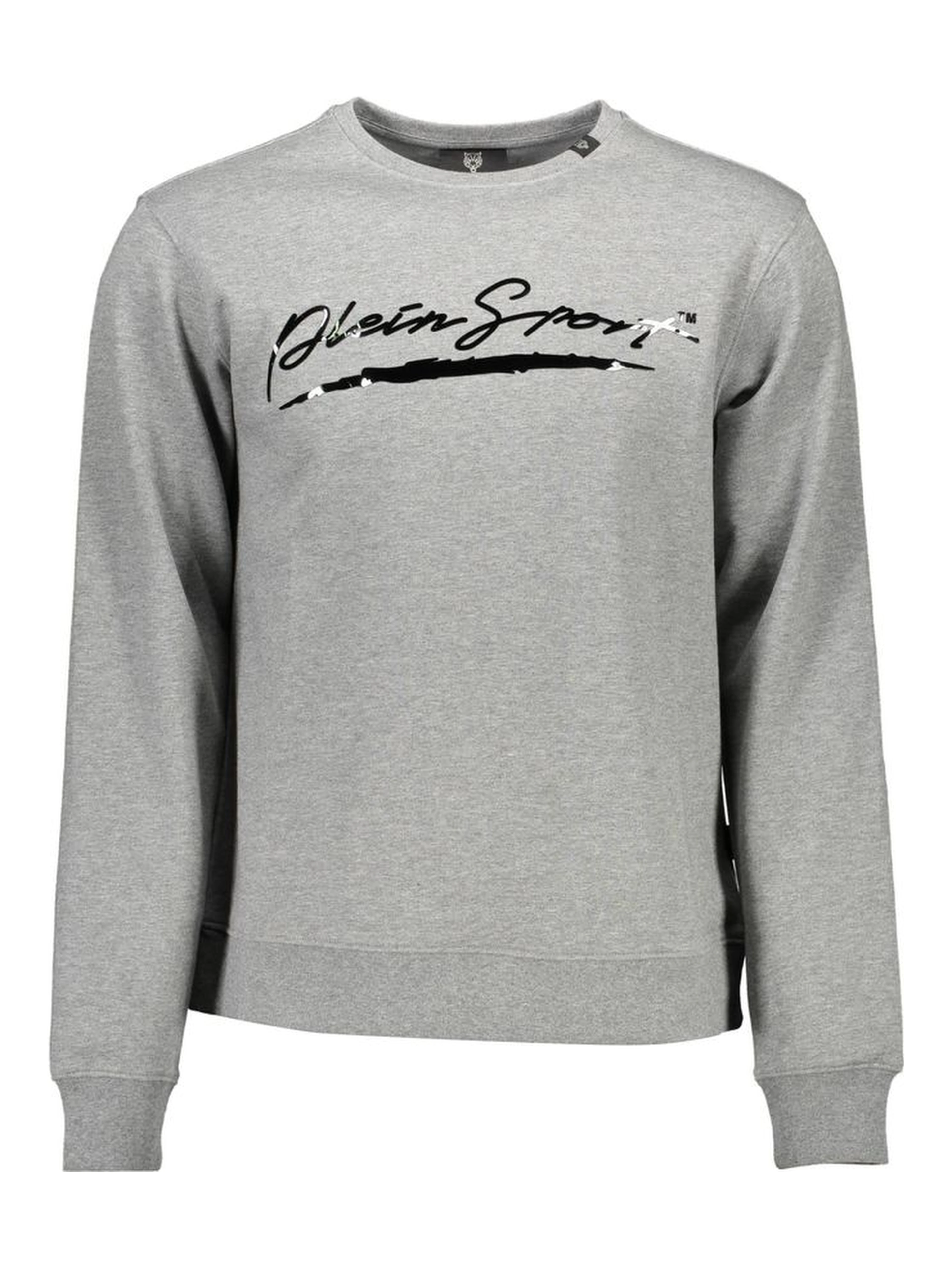 Gray Cotton Men Sweater