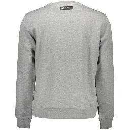 Gray Cotton Men Sweater