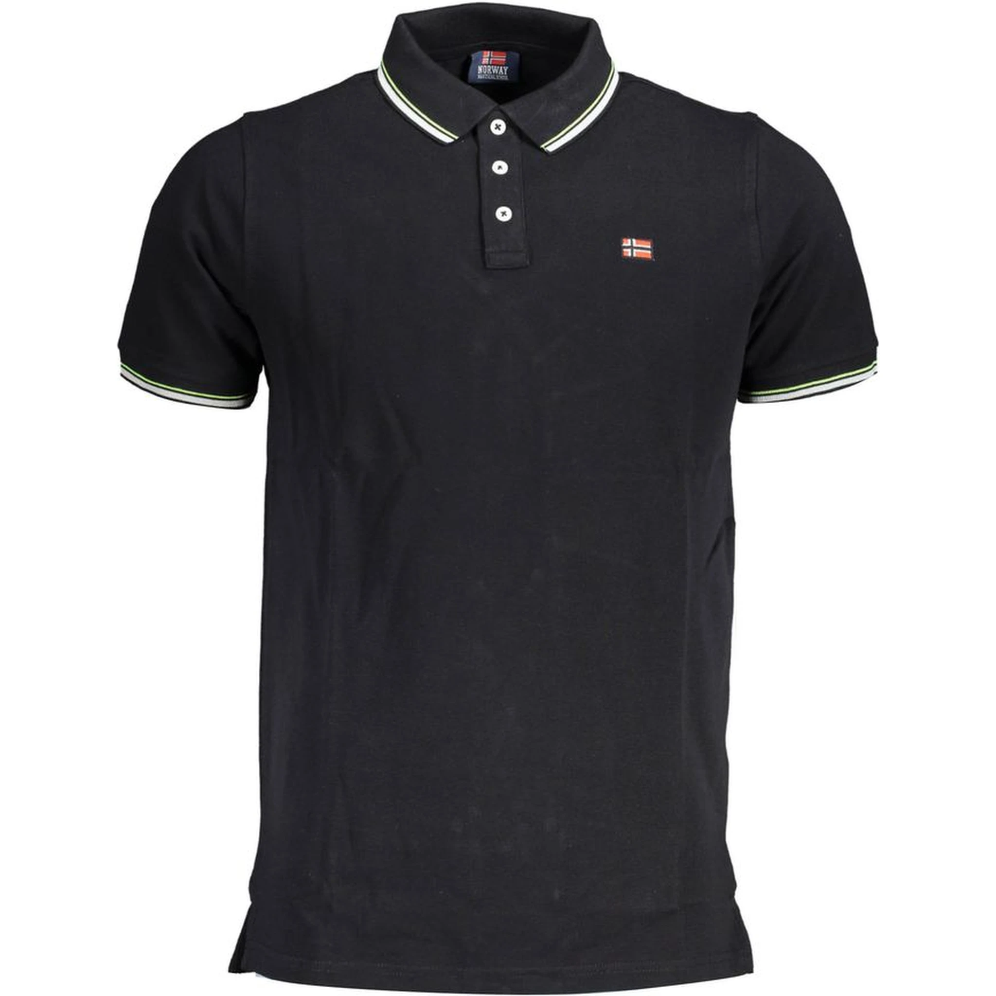 Black Cotton Men Polo Shirt