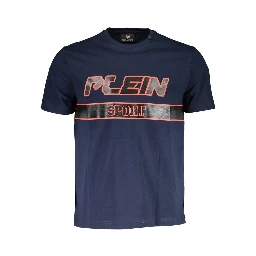 تيشيرت رجالي أزرق من القطن