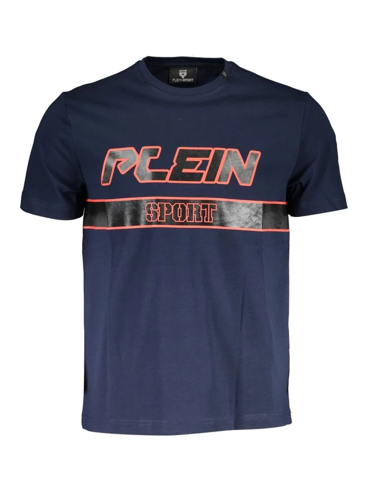 Blue Cotton Men T-Shirt