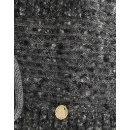 Gray wool knitted cardigan
