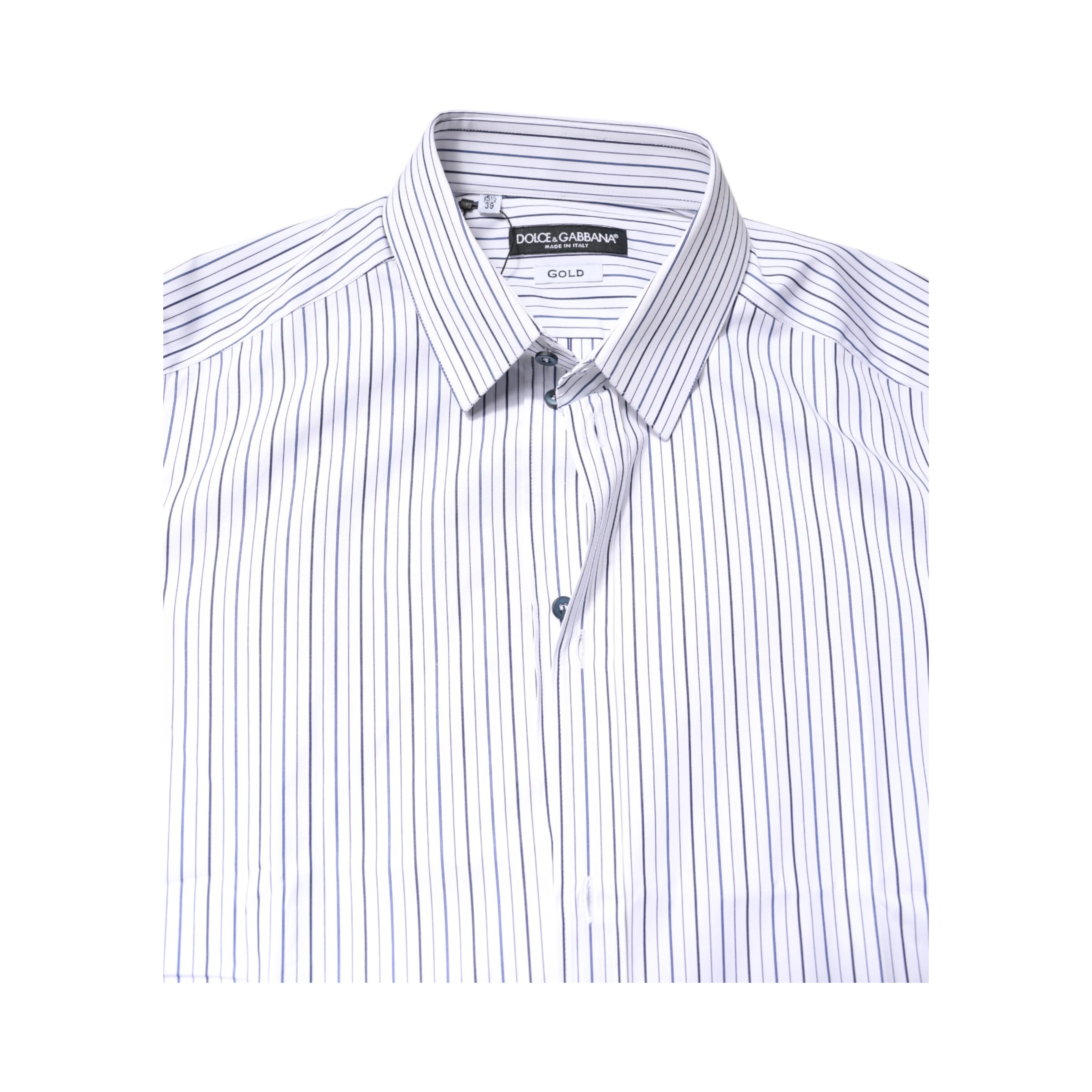 White Stripes GOLD Cotton Formal Shirt