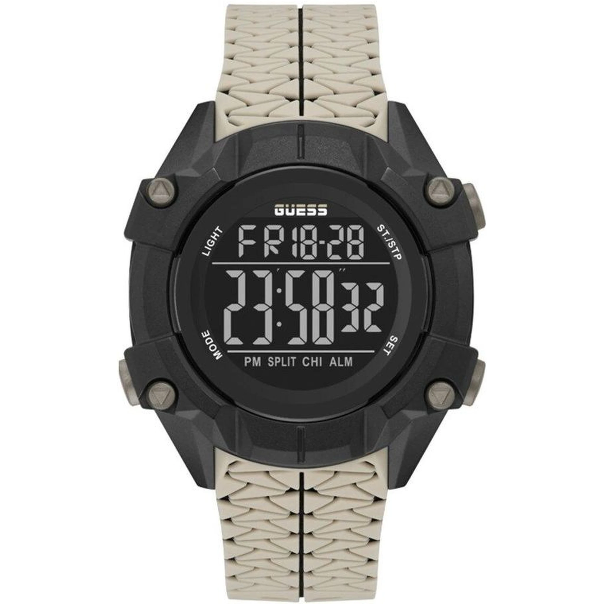 Beige Synthetic Digital Watch