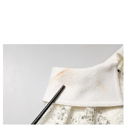 White Floral Lace Long Sleeves Shift Dress