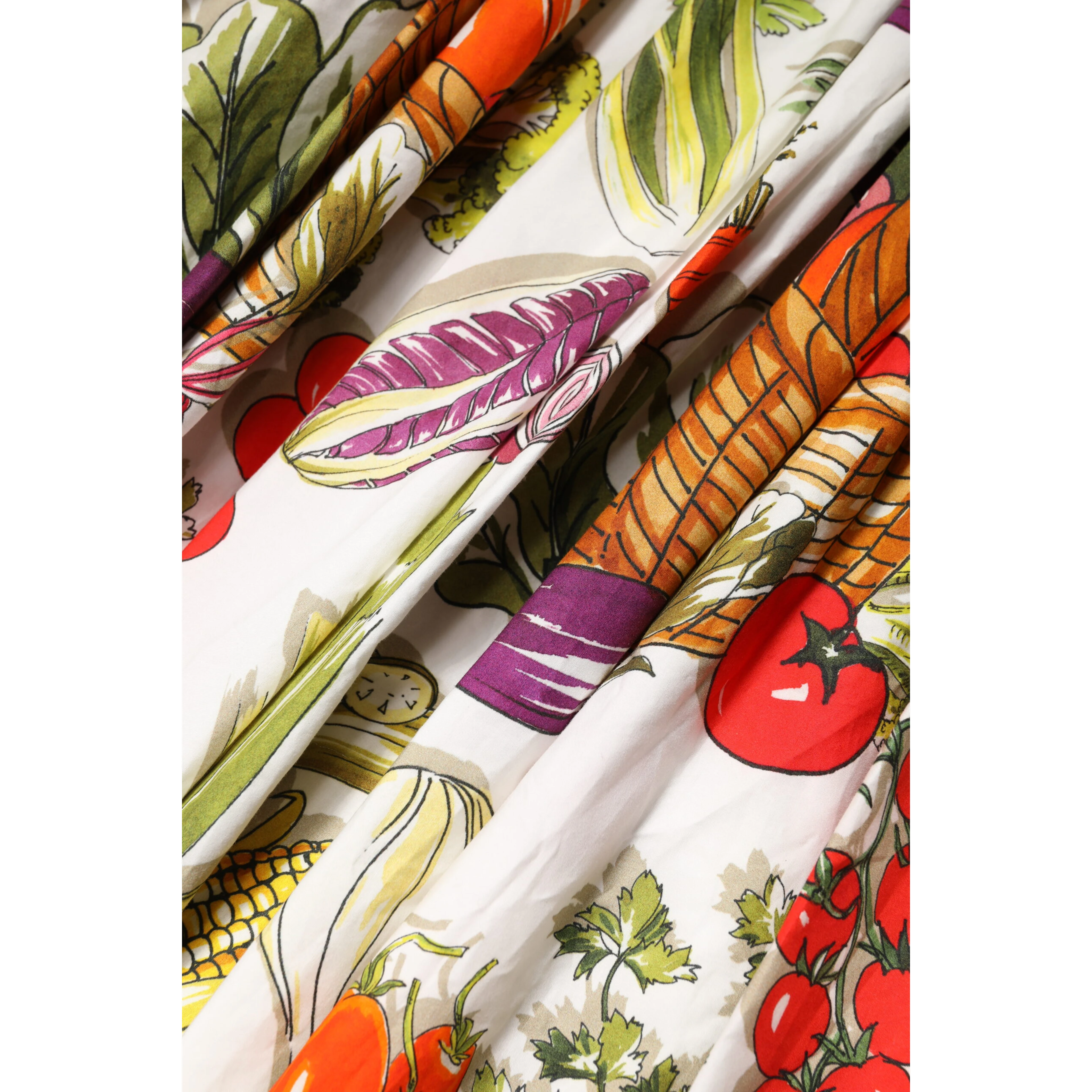 White Vegetables Sleeveless A-line Dress