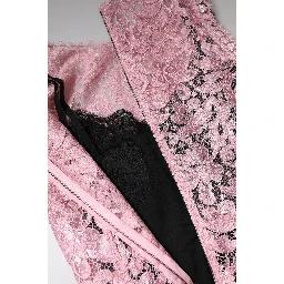 Pink Floral Lace Sleeveless Sheath Dress