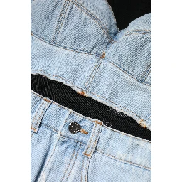 Black Blue Long Sleeves Denim Mini Dress